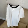 Женская футболка дизайнер для женских рубашек с буквами и точками моды с вышитыми буквами летние коротки