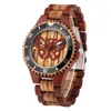 Relógios de pulso Vine Ebony Wood Watches Men Dial Butterfly Dial Analog Analog Preciso Quartz Full Wooden Band Top Luxury ClockWatchwatch3772564