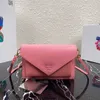 Дизайнерская роскошная женская и мужская сумка на плечо FW, кожаная мини-сумка-конверт, новейшая серия Saffiano 1BP020, 20x12x4 см 1 ICJV