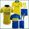 22 23 Boca Juniors Hommes enfants football Jersey fans version joueur Camiseta 2022 2023 VILLA SALVIO MEDINA VARELA Tercera Jaune Salvio Pav￳n maillot de football