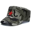 Berets China Red Army Cap Brodery Star Camouflage Militär Fashion Leisure Fishing Golf Unisex Sun Hat Justerableberets