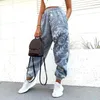 Wide Leg Pant High Waist Sweatpants Autumn Sportwear Ladies Casual Sun and Moon Print Loose Bottoms Pant Trousers 220325