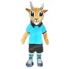 Halloween Antelope mascotte kostuum hoogwaardige cartoon pluche dier anime thema karakter volwassen maat kerst carnaval fancy jurk