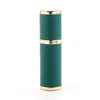 Luxury leather perfume bottles 5ml fine mist atomizer spray bottle with gold pump glass inner bladder