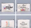 Sublimation Blank Cosmetic Bags Canvas Zipper Pencil Cases Customized Women Makeup Bag Fashion Handbag Pouchs Bags RRE13621