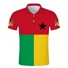 Gine Bissau Polo gömlek DIY Ücretsiz Özel İsim Numarası GNB Polo Gömlek Ulus Bayrak Ülkesi GW Republic Guinee College 3D Giysileri 220702