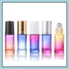 Butelki pakowania Office Business Business Industrial 5 ml Gradient Color Glass na Rolkę oleju eterycznego Dhve7