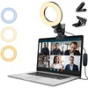 Beschermbare selfie ringlicht voor laptop computer Desktop YouTube Ring Lamp Video 3 Kleurmodi LED -verlichting met houderclip#G3