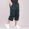 Summer Men's Casual Shorts Overalls Lång längd Bomullsfrakt Shorts Män Multi Pocket Militär Taktisk korta byxor MAN KLÄDER L220706