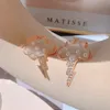 Baumeln Kronleuchter Neue Koreanische Japan Elegante Nette Shell Blume Perle Stud Ohrringe Für Frauen Zart Glänzende Strass Ohrringe Schmuck