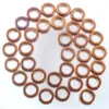 Wojiaer naturliga hematitmaterial rund ring distans löst pärlor 12mm metallfärg för hängsmycken smycken gör bl306