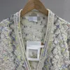 516 2022 Summer Kint Cardigan с длинным рукавом v Шея бренд такого же стиля свитер кардиган кардиган роскошная женская одежда DL