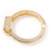 Bracciale per manette punk da uomo Braccialetti hip hop con bracciale oro gelido