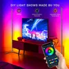 Intrekbare RGBCW Smart Corner Floor Lampen 49.6 'Standing Light Futurist Modern Lamp Creative Diy Mode Alexa App Voice Control