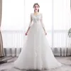 Cristaux de luxe robes de mariée sirène manches longues illusion en dentelle applique paillettes dentelle v cou sur mesure pour la robe de mariage de taille plus taille vestide