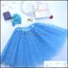 Jupes Nouveau-né Infantile Tutu Mode Net Fil Sequin Étoiles Bébé Filles Princesse Jupe Costume D'Halloween 11 Couleurs Enfants Dentelle Mxhome Dhfqj