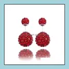 Boucles D'oreilles Bijoux Top Grade Sier Boucle D'oreille De Mode Shambhala Double Boule Pour Femmes Fille En Gros 0264Wh Drop Delivery 2021 Nuspt