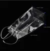 Portable Ice Wine Bag Comapible Clear Cooler Packing PVC Läcksäker påsar med bärhandtag för Champagne Cold ölviner Kylda drycker Dh8570