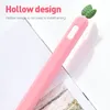 Leuke zachte siliconenkasomslag voor appelpotlood 1 2 schattige wortel Non-slip Stylus Pen Cartoon Beschermende mouw