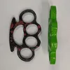 2022 Aluminum Alloy Knuckle Duster Outdoor Tool Self-defense Fist Four Finger Buckle Camouflage Spots Safety Self-defense Pocket EDC-FY04