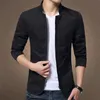 Mens Jacket Fashion Standing Collar Coats Slim Fit Business Casual Male s Clothing Plus Size M5XL Solid 220812