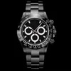 Orologio Orologi da uomo Luminoso Movimento meccanico importato automatico Orologio da polso Orologi da polso in zaffiro Lancette sportive da 40 mm Cinturino interamente in acciaio nero es