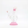 New pot round belly belt cartoon hookah 6.5-inch cute lady glass bong smoking Bubble design cake shape