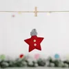 Stock Рождественская вязаная шляпа звезда подвесная подвесная елка висят вилт звездные украшения для рождественской вечеринки камин