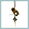 Hanger kettingen hangers sieraden vintage wensen per fles met daisy ketting voor vrouwen etherische oliediffusor glazen medailletvlinder vlinder
