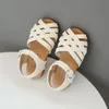 Crostied Summer Girls Beach Shoes Classic Black White Pink Roman Cutouts Kids Girl Sandals for Children E04272 220607