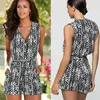 Moda mujer sin mangas con cuello en V monos OL señoras verano casual mameluco mono vacaciones playsuit outwear ropa de mujer 220714