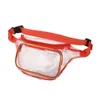 50st DHL midjeväska kvinnor män unisex pvc clear fanny packar axel blixtlås korta sport travle utomhus väskor