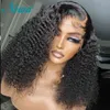 Newa Hair Lace Front Human Wigs Curly Peruvian Wig Pre Plucked 13x4 Frontal for Women Transparent 220622