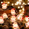 Saiten LED Weihnachtsdekoration Leichte Schnüre Schneeflocken Schneemann Santa Claus Tree Xmas Ornament für Homeled