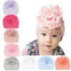 2022 Fashion Flower Baby Hat Newborn Elastic Infant Turban Hats for Girls Cotton Kids Children Beanie Cap Headwear Photo Props