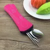 Portable Cutlery Bag Tableware Spoon Fork Knife Chopstick Bag With Zipper Travel Picnic Packaging Storage Box Without Dinnerware Y220530