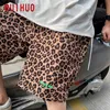 Ruihuo leopar baskılı gündelik şort erkek giyim yaz erkek şort gündelik lüks m5xl gelişleri 220629