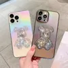 Étuis de téléphone portable Couverture de diamant d'ours mignon Coque de femme mignonne pour iphone13 13 pro max 12promax 12 11 matériau en silicone TPU souple le plus récent étui de style de mode