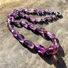 Chokers Original fait à la main 100% collier d'améthystes naturelles conception de tour cristal violet pour femmes filles cadeau longueur 50cmChokers Godl22