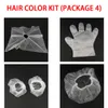 Önlükler, Tek Kullanımlık Kıllar Boya Bolw Aracı Dört Parçalı Saç Bakımı Tek Kullanımlık Duş Kapağı Earmuffs Eldiven Şal Kumaş Kapak