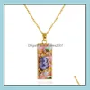 Collier pendentif à motif coupé en cristal pour cadeau de fête des mères, famille dames élégante pierre naturelle livraison directe 2021 colliers pendentifs bijoux