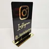 Party Decoratie Custom Instagram Tabel teken gepersonaliseerde spiegel acryl gouden sociale media winkelwinkel met baseparty