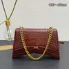 Mini Chain Totes Fashionable Design Hourglass Bag Novel Handbag with Irregular Shape High Quality Handbag Crocodile embossing 9 Styles color