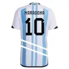 4xl 22/23 Argentyna piłka nożna fani fanów Wersja Maradona Dybala 200th Kun Aguero di Maria Lo Celso Correa Men Zestawy dla dzieci pełne zestawy 2022 2023 Football Shirt
