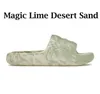 men women designer slippers Adilette 22 Slides summer fashion sandals Black Grey Desert Sand Magic Lime mens outdoor indoor non-slip shoes size 5.5-12