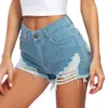 Denim 692# Shorts Pants Super Nightclub Women's Sexy High Waist Pierced Jeans