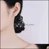 Stud Earrings Jewelry 100% Princess Cut Ear Studs Solid Sier Vvs Diamond Earring For Women Men Wedding 220115 Drop Delivery 2021 Bqiw0