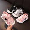 Zomer peuter babymeisje schoenen massief kleur net doek ademende jongens kinderen baby sport sandalen 220615