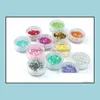 Nail Glitter Art Salon Health Beauty 12 Pots Heart Shapes Confetti Sequins Acrylic Tips Uv Gel Decoration Fee #6811 Drop Delivery 2021 Njc