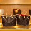 Tote Designers Evening Bags Womens Carrier Bag Shopping Genuine Handbags Purses Lady Casual Totes Never Coin Purse 2pcs Set Full